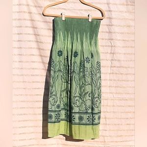 Green Strapless Sundress
